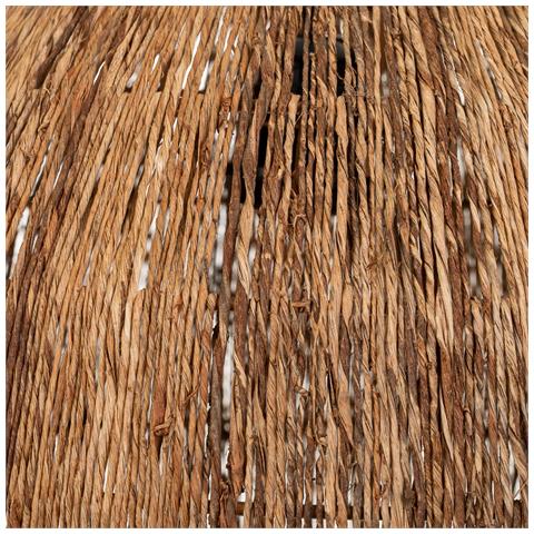 Plafoniera In Juta Marrone 39x39x26h - Foto 5