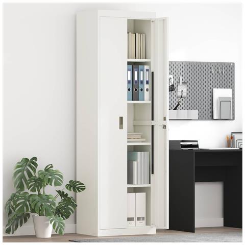 Armadio Bianco 60 x 40 x 200 cm Acciaio - Foto 2
