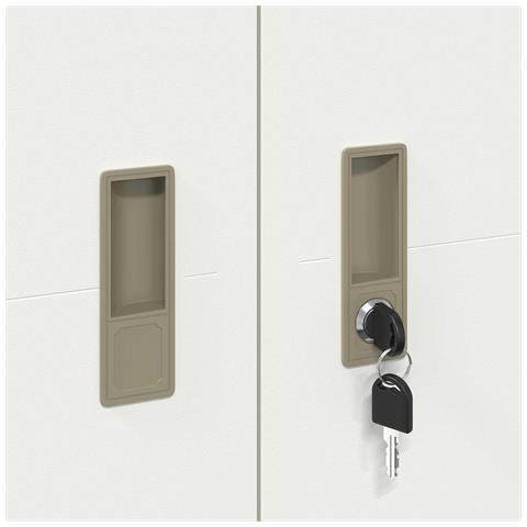 Armadio Bianco 60 x 40 x 200 cm Acciaio - Foto 9