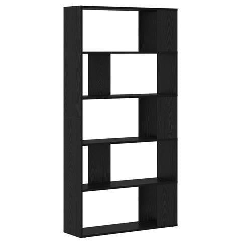 Armadio per Libri Rovere Nero 80 x 24 x 159 cm - Foto 1