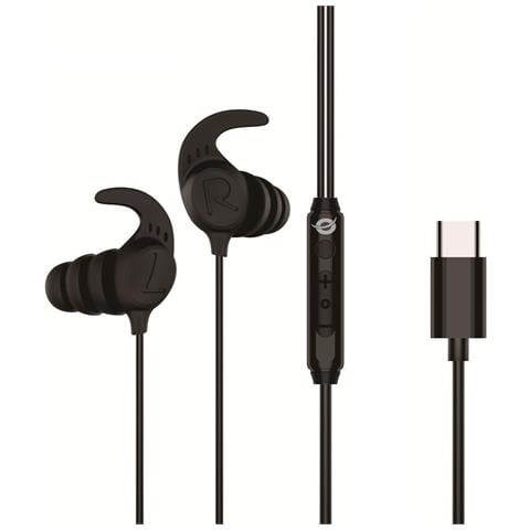 BRENDAN05B cuffia e auricolare Cablato A clip, In-ear Musica e Chiamate USB tipo-C Nero - Foto 1