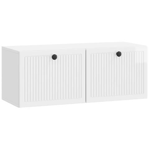 Mobile Porta TV da Muro Bianco Lucido 78,5 x 31 x 30 cm - Foto 1