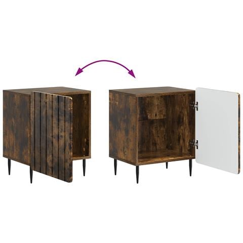 Armadio da Notte Rovere Fumo 43 x 34,5 x 52 cm - Foto 9
