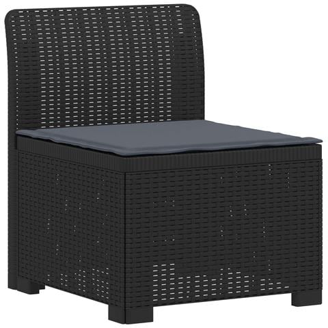 Divano da Giardino a 1 Posto con Cuscino Aspetto Rattan PP - Foto 1