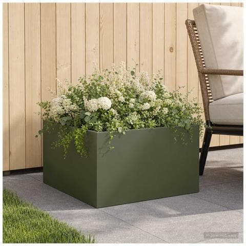 Vaso da giardino Verde Oliva 40 x 40 x 30 cm - Foto 2
