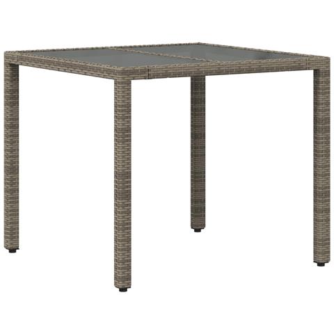 Set da pranzo per esterni 3 pz Grigio polyrattan - Foto 2