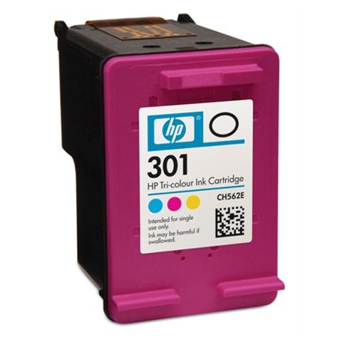 CH562EE Cartuccia Ink Originale 301 Ciano Gialla Magenta per HP Deskjet 1000 / 3050 aIO series Capacità 165 Pagine - Foto 2