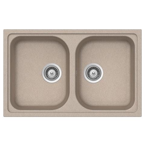 Lavello LITN200SA58N 2 Vasche Small Dimensioni 79x50 cm colore Avena serie Lithos - Foto 1