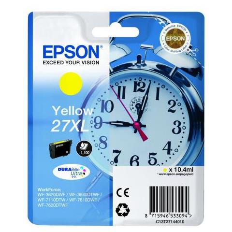 O-4608318 Cartuccia Ink Originale T2714 XL Gialla per WF-3620DWF Capacità 1100 Pagine  - Foto 1