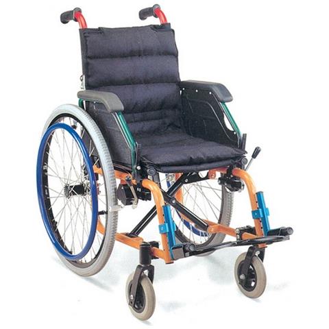 Carrozzina Piediatrica - Seduta 32 Cm - Tessuto Nero - Foto 1