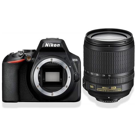 Kit Fotocamera D3500 Sensore CMOS 24,2 Mpx Full HD + Obiettivo AF-S DX 18-105 VR - Foto 1