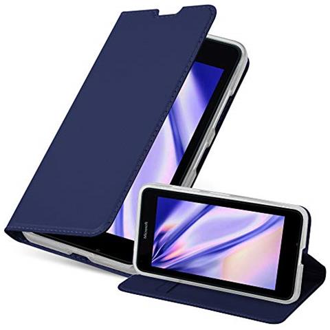 Custodia Compatibile Con Nokia Lumia 640 In Classy Blu Scuro - Coperchio Protettiva Con Chiusura Magnetica, Funzione Stand E Tasca Per Le Carte - Foto 1