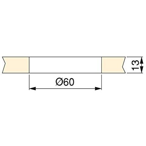 5070711 Passacavi Rotondo Diametro 60mm Da Incastrare In Scrivania / tavolo In Zama, Cromato - Foto 2