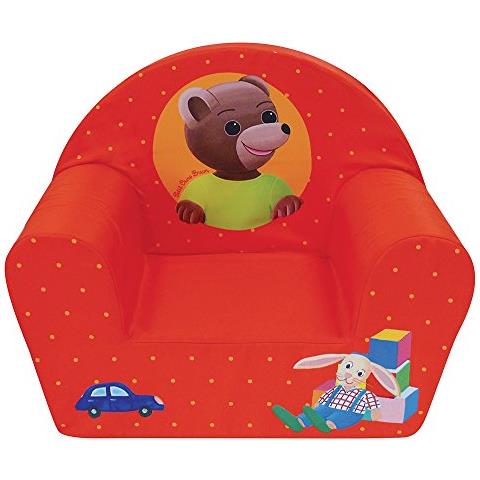 Fun House 712.583 Piccolo Orso Club Poltrona Per Bambino Schiuma / Custodia Rosso Poliestere 52 X 33 X 42 Cm - Foto 1