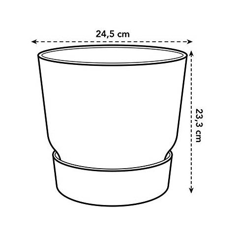 Greenville Pflanztopf Ø 25 Cm Vaso Per Piante Nero - Foto 2
