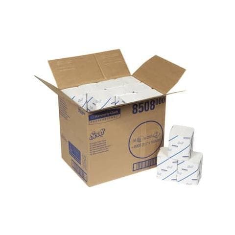 Carta Igienica Piegata In Carta Riciclata 250 Strappi Bianco 36 Rotoli - 8508 - Foto 1