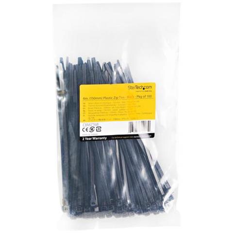 Fascette Fermacavo Da 15 Cm Riutilizzabili -100 Pz - Nero - Foto 2