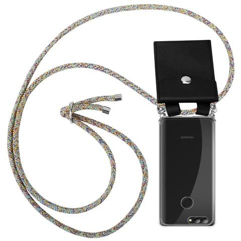 Catena Di Telefoni Cellulari Compatibile Con Huawei Nova 2 In Rainbow - Coperchio Protettivo In Silicone Con Anelli D'argento, Cinturino In Corda E Custodia Staccabile - Foto 1