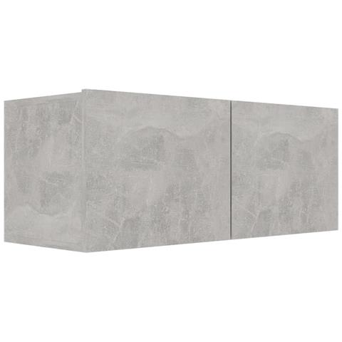 Set di Mobili Porta TV 3 pz Grigio Cemento in Legno Multistrato - Foto 6