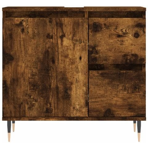 Armadietto Bagno Rovere Fumo 65x33x60 Cm In Legno Multistrato - Foto 2