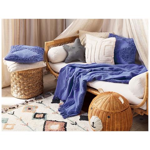 Coperta Khari Cotone 125 X 150 Cm Viola - Foto 1