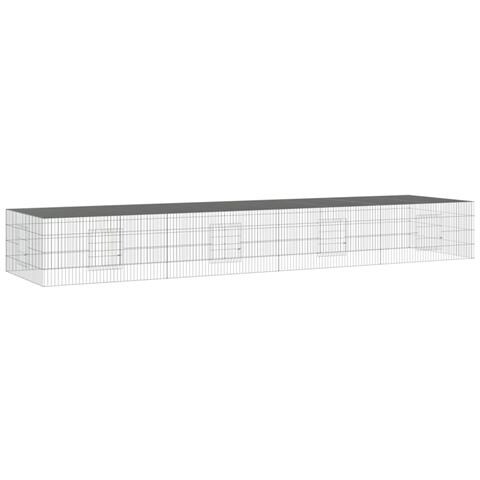 Conigliera Con 4 Pannelli 433x109x54 Cm Ferro Zincato - Foto 1