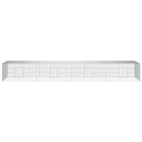 Conigliera Con 4 Pannelli 433x109x54 Cm Ferro Zincato - Foto 2