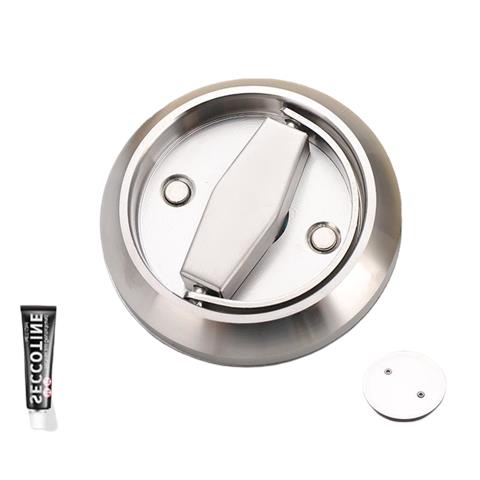 Maniglia Per Porta Nascosta In Acciaio Inossidabile, Serratura Per Mobili Silver - Foto 1