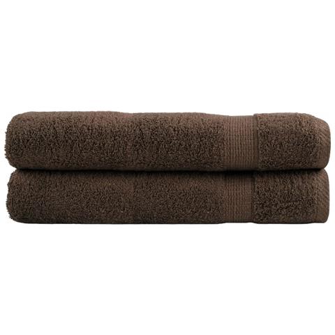 Asciugamani Premium SOLUND 2 pz Marroni 100x200cm 600gsm - Foto 1