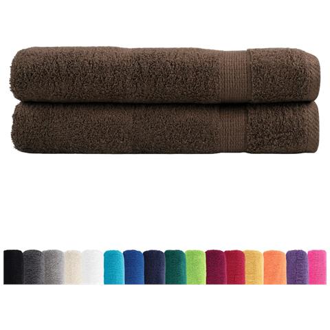 Asciugamani Premium SOLUND 2 pz Marroni 100x200cm 600gsm - Foto 2