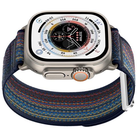 Cinturino Sport Loop In Nylon Intrecciato Per Apple Watch Blue+orange S - Foto 1