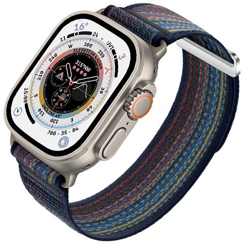 Cinturino Sport Loop In Nylon Intrecciato Per Apple Watch Blue+orange S - Foto 2