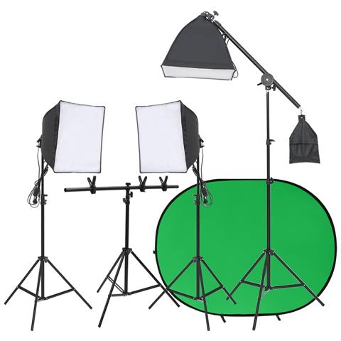 Kit per Studio Fotografico con Set di Luci e Fondale - Foto 1