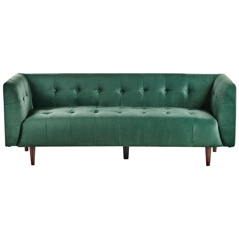 Divano 3 Posti Byske Tessuto Verde - Foto 2