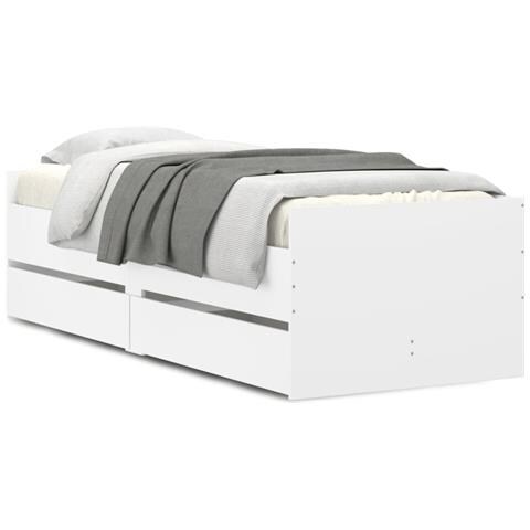 Giroletto Con Cassetti Bianco 90x190 Cm - Foto 2