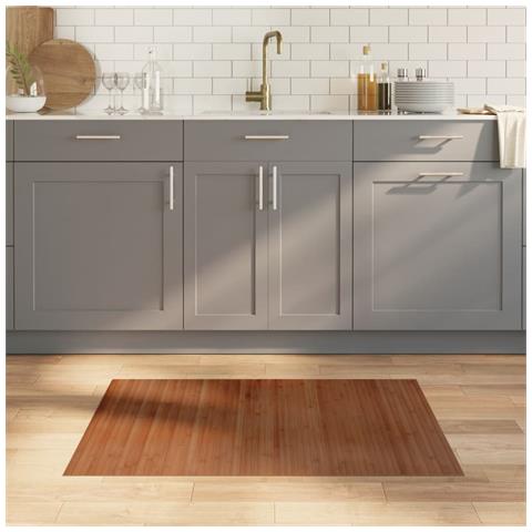 Tappeto Rettangolare Marrone 70x100 Cm In Bambù - Foto 1