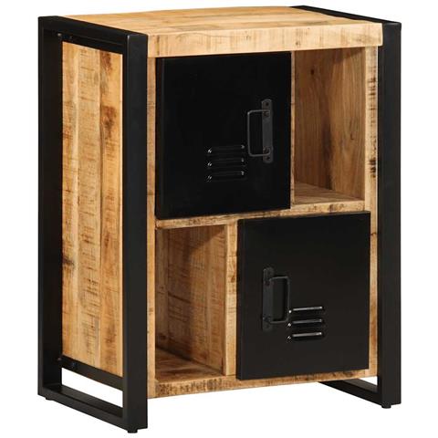 Credenza 55x35x70 Cm In Legno Massello Di Mango Grezzo - Foto 1