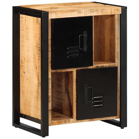 Credenza 55x35x70 Cm In Legno Massello Di Mango Grezzo - Foto 3