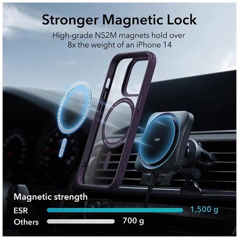 Cover Esr Classic Hybrid Halolock Clear / Purple - Foto 4