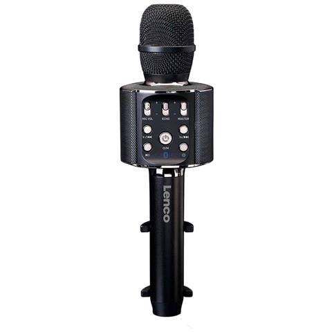 Microfono Karaoke Bluetooth Con Altoparlante Ed Effetti Di Illuminazione Musicale, Nero - Foto 1