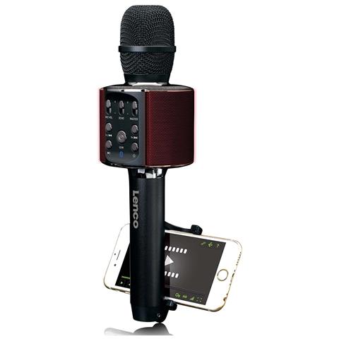 Microfono Karaoke Bluetooth Con Altoparlante Ed Effetti Di Illuminazione Musicale, Nero - Foto 5