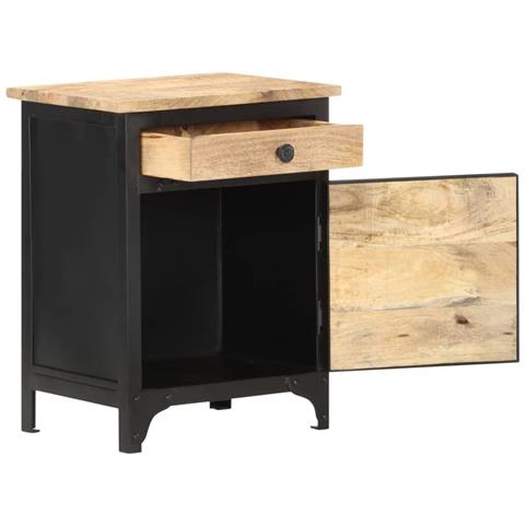 Comodino 40x30x50 Cm In Legno Massello Di Mango - Foto 1