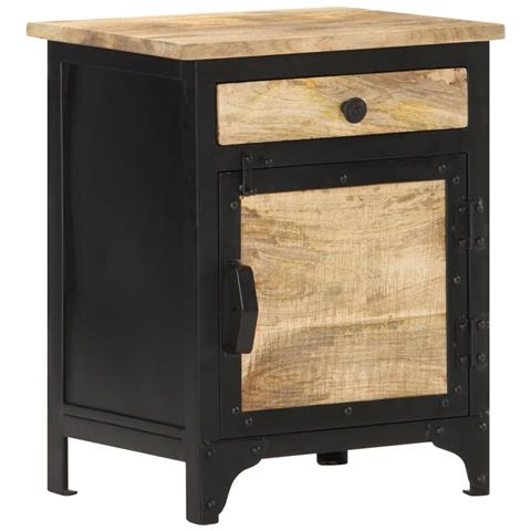 Comodino 40x30x50 Cm In Legno Massello Di Mango - Foto 8