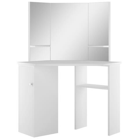 Lusso Casadino -  Toeletta Tavolino Da Trucco Ad Angolo Bianco - Foto 1