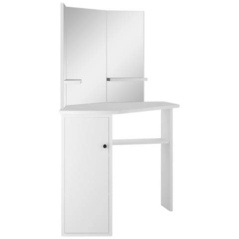 Lusso Casadino -  Toeletta Tavolino Da Trucco Ad Angolo Bianco - Foto 2