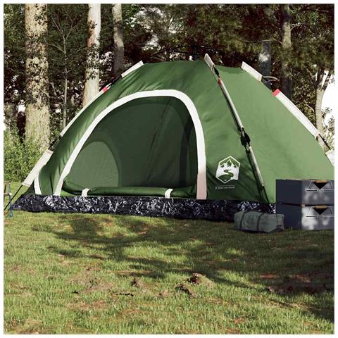 Tenda da Campeggio 5 Persone Verde a Rilascio Rapido - Foto 1