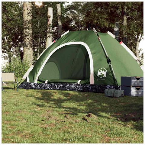 Tenda da Campeggio 5 Persone Verde a Rilascio Rapido - Foto 2