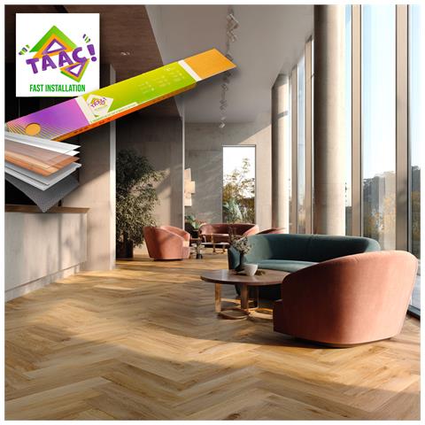 Taac! La Spina Italiana Spc In Polvere Di Pietra Ultrareal Fast-click 6,5mm (sp.5+1,5) 750x150mm Azha - Foto 1