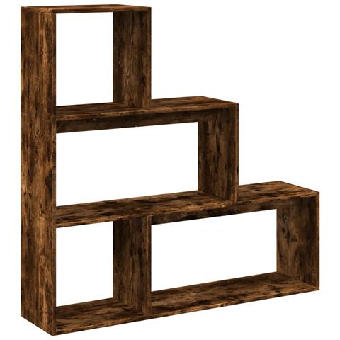 Libreria Divisoria 3Ripiani Rovere Fumo 123x29x123cm Truciolato - Foto 1