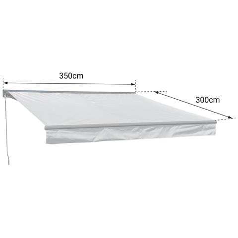 Tenda Saule 3,5 × 3 M Con Semicupio - Tessuto Antracite E Struttura Grigia - Foto 2